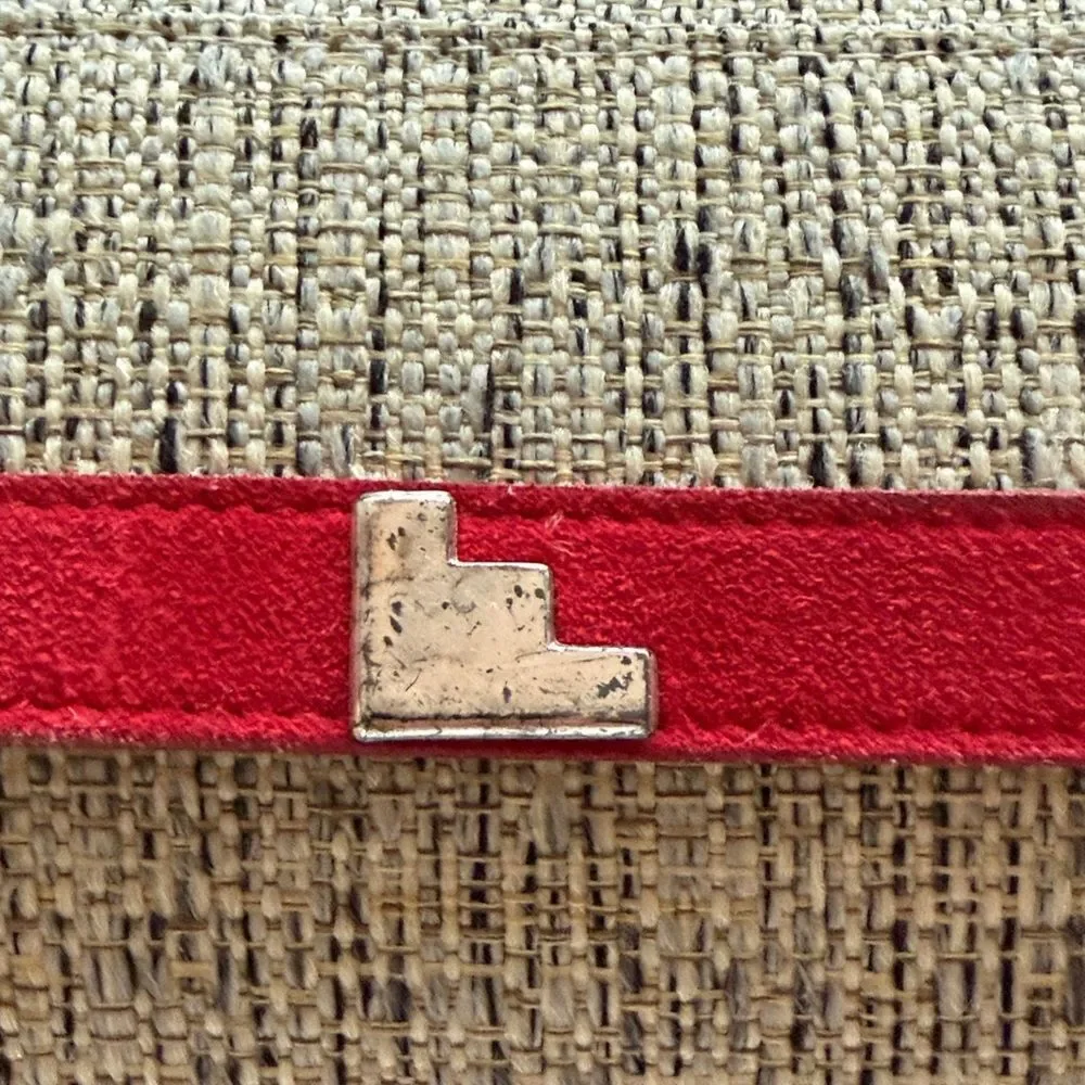 VINTAGE red suede Roper belt